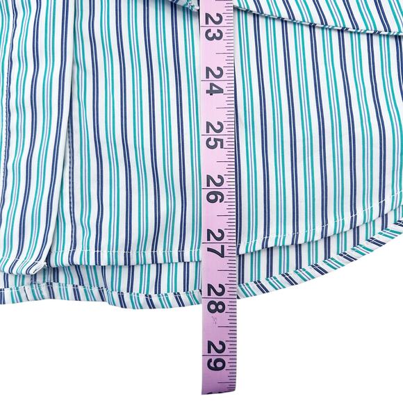 Lauren Ralph Lauren Striped Button-Up Shirt with Waist Tie Size Large - Picture 11 of 16